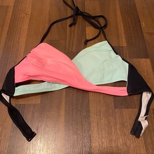 PINK multicolor bikini top